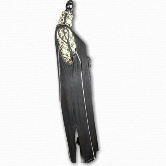 Long Vest Duster Black and Pink Stitching Y - Picture 10 of 11